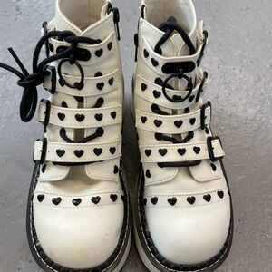 Demonia Emily 315 Boots White Vegan Leather 84781910 - no size listed